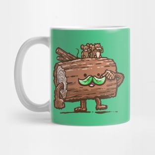 The Mustache Log Mug